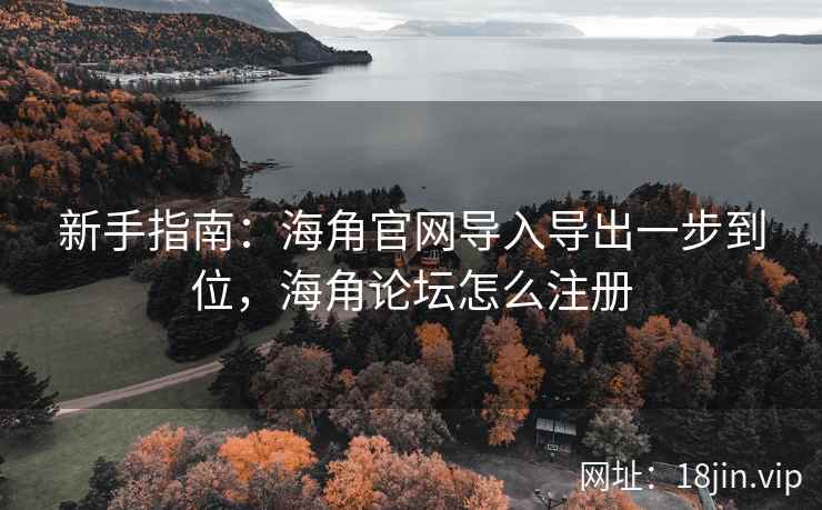 新手指南：海角官网导入导出一步到位，海角论坛怎么注册