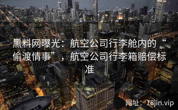 黑料网曝光：航空公司行李舱内的“偷渡情事”，航空公司行李箱赔偿标准