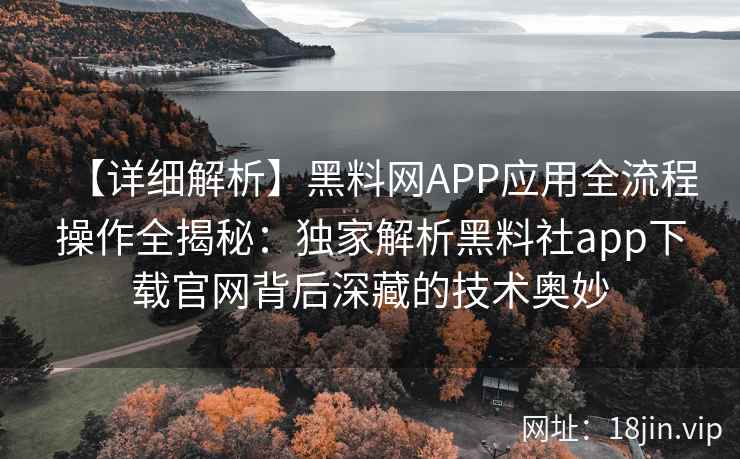 【详细解析】黑料网APP应用全流程操作全揭秘：独家解析黑料社app下载官网背后深藏的技术奥妙